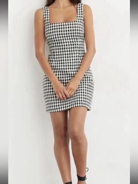 Divided H&M Women's Houndstooth Mini Dress Size Medium
